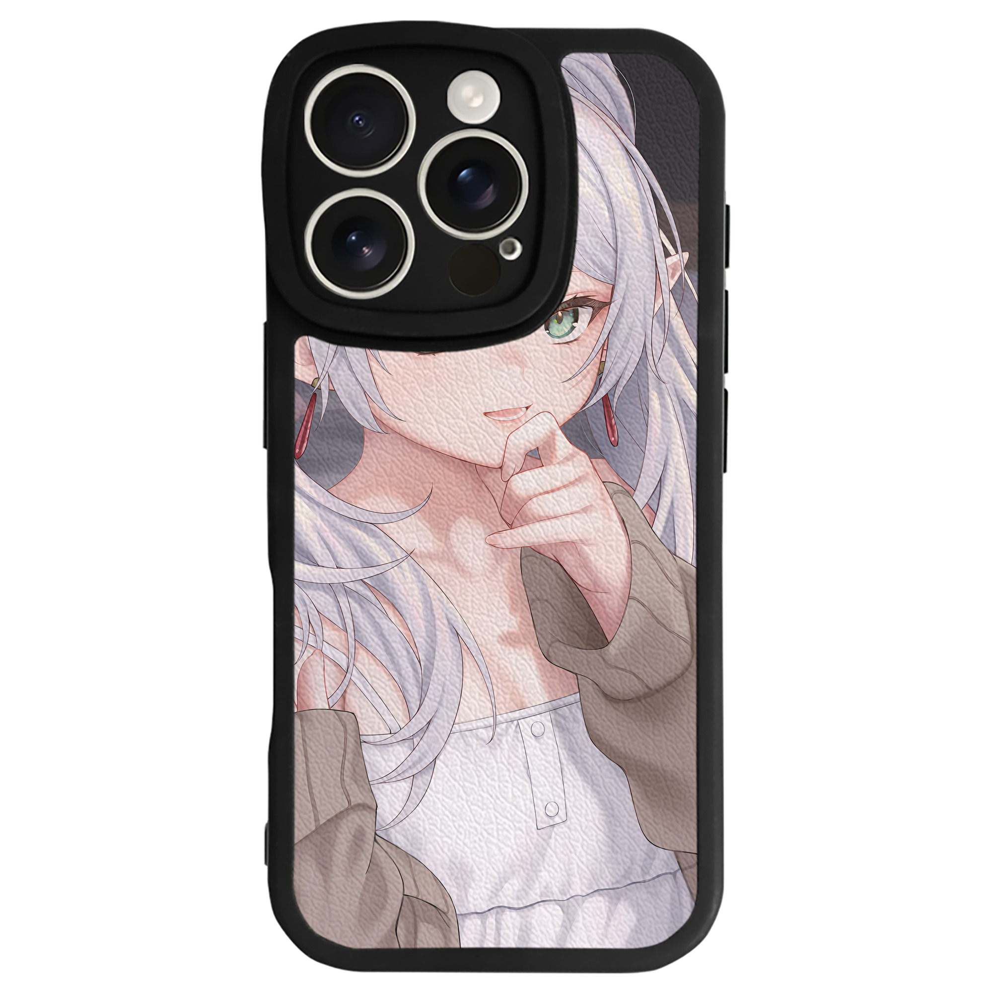 （画像用） 葬送のフリーレン Frieren 【iPhone 16シリーズ対応】シリコンスマホケース（レザー調） 材質：シリコン